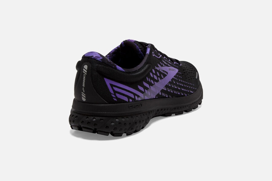 Brooks Ghost 13 Road Running Shoes Mens Black/Purple 346987-PXD